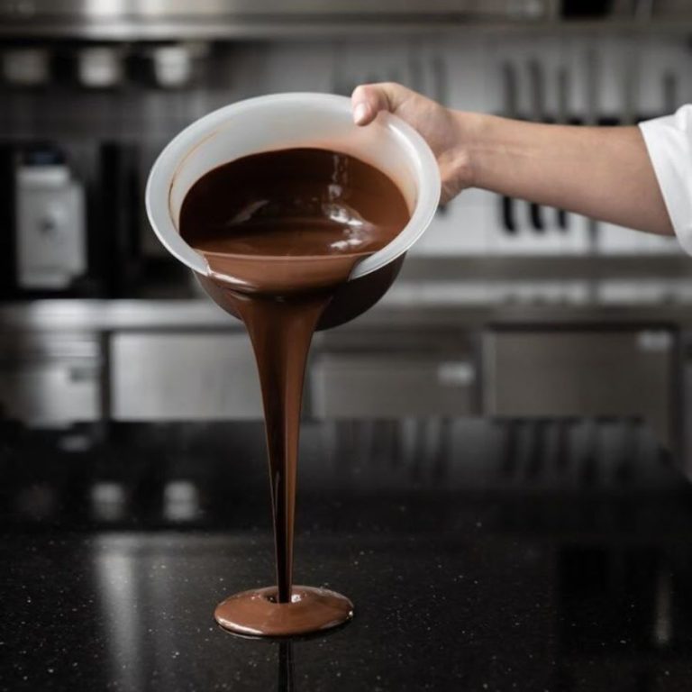 Making Easter chocolates in the kitchen